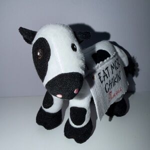 Chick-fil-A 6" Spotted Cow Plush Stuffed Animal Eat Mor Chikin Sign 2014
